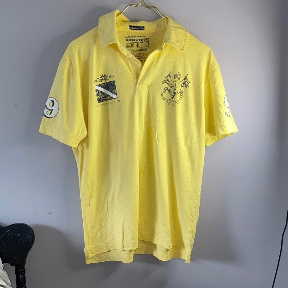 Nautica Men's Polo in Vibrant Yellow - Picture 2 of 15